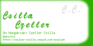 csilla czeller business card